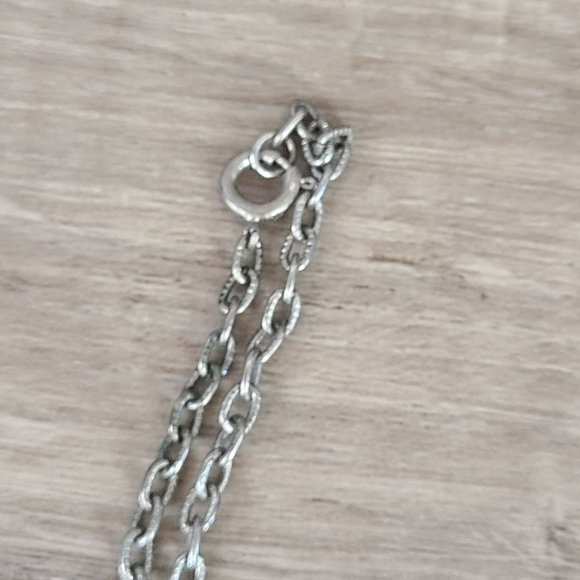 Vintage Sunburst Lavender Purple Cabochon Stone Pendant Necklace 28" Silvertone - Picture 7 of 7